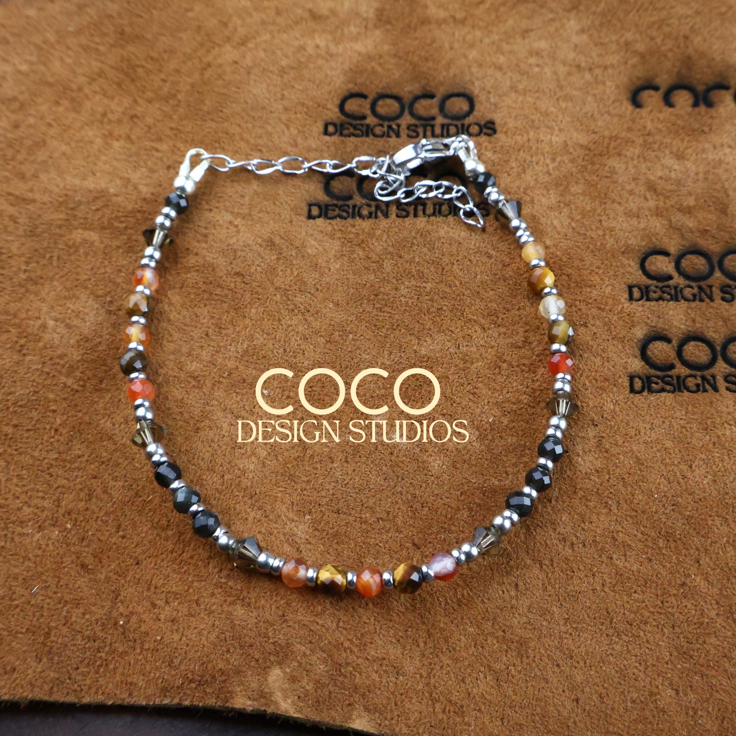 Carnelian, Spinel, Tiger's Eye Bracelet