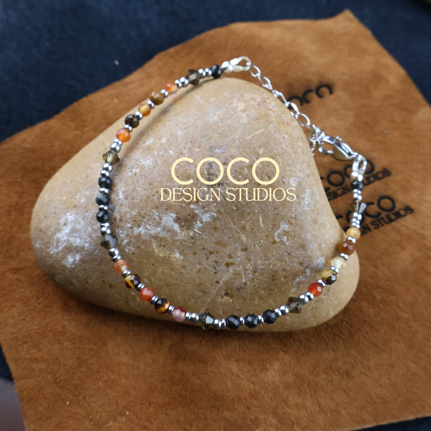 Carnelian, Spinel, Tiger's Eye Bracelet
