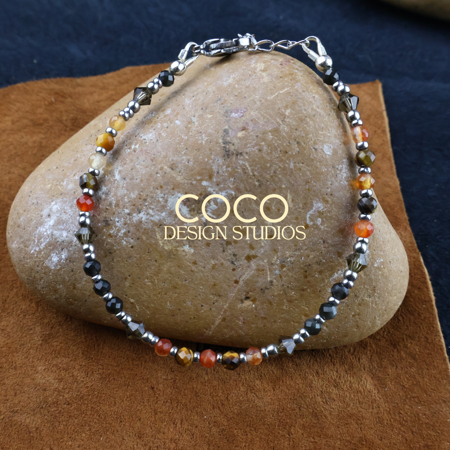 Carnelian, Spinel, Tiger's Eye Bracelet