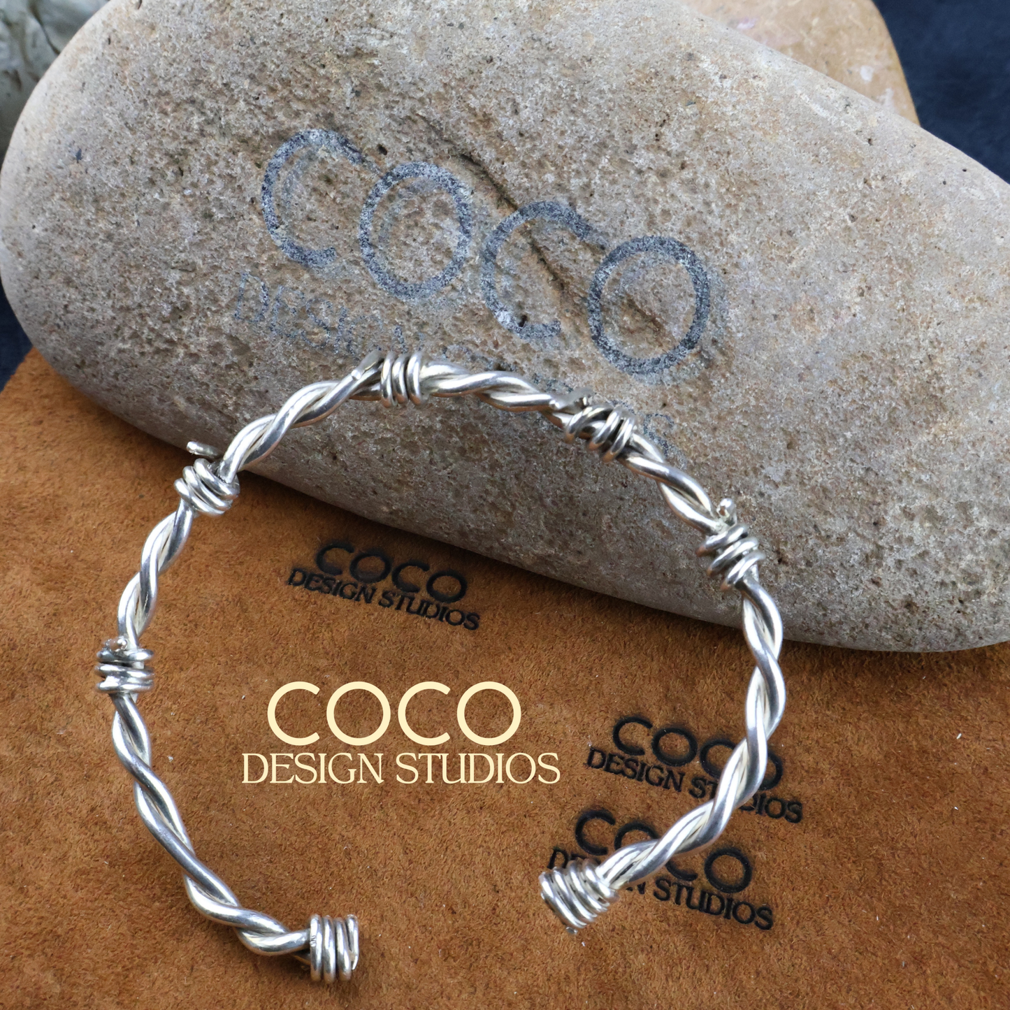 Sterling SIlver Barbed Wire Cuff