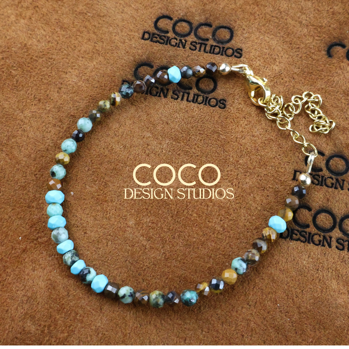 Tiger's Eye and Turquoise Bracelet