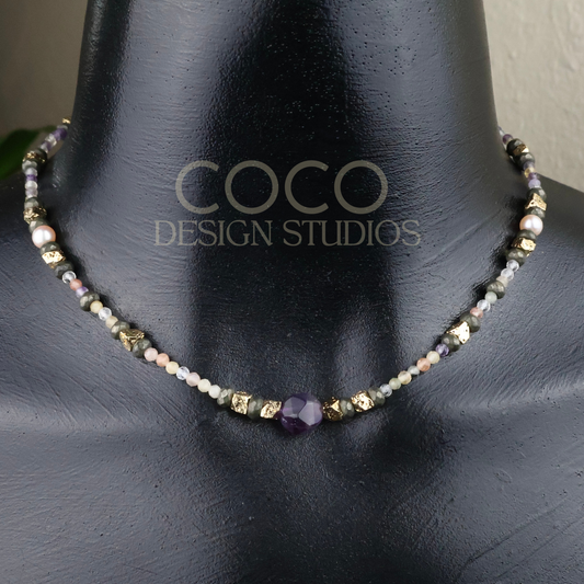 Amethyst and Moonstone Necklace