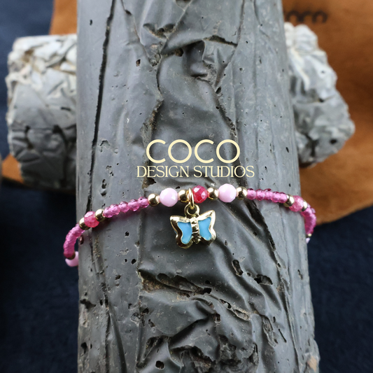 Ruby & Rhodonite Flutter Bracelet