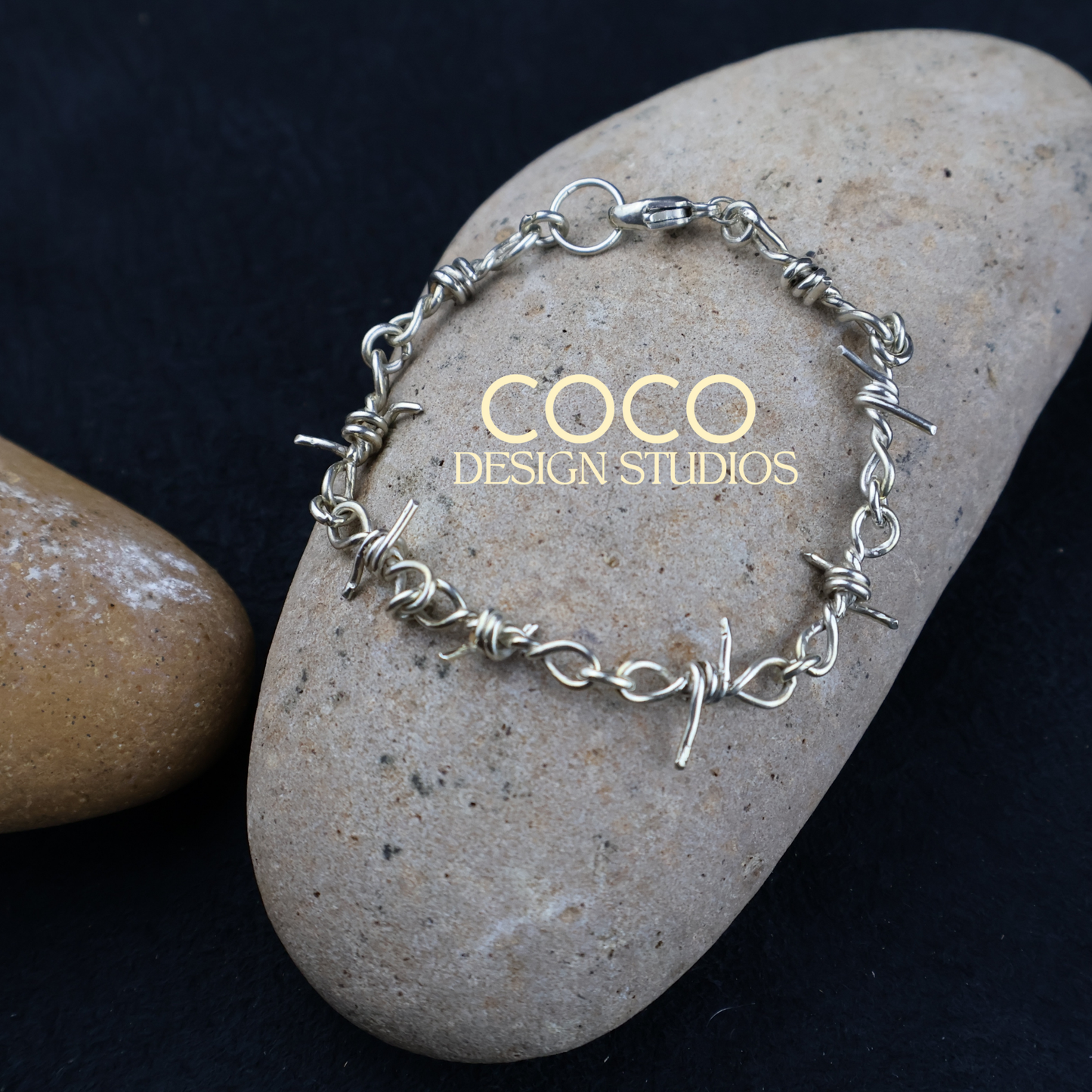 Sterling Silver Barbed Links Bracelet