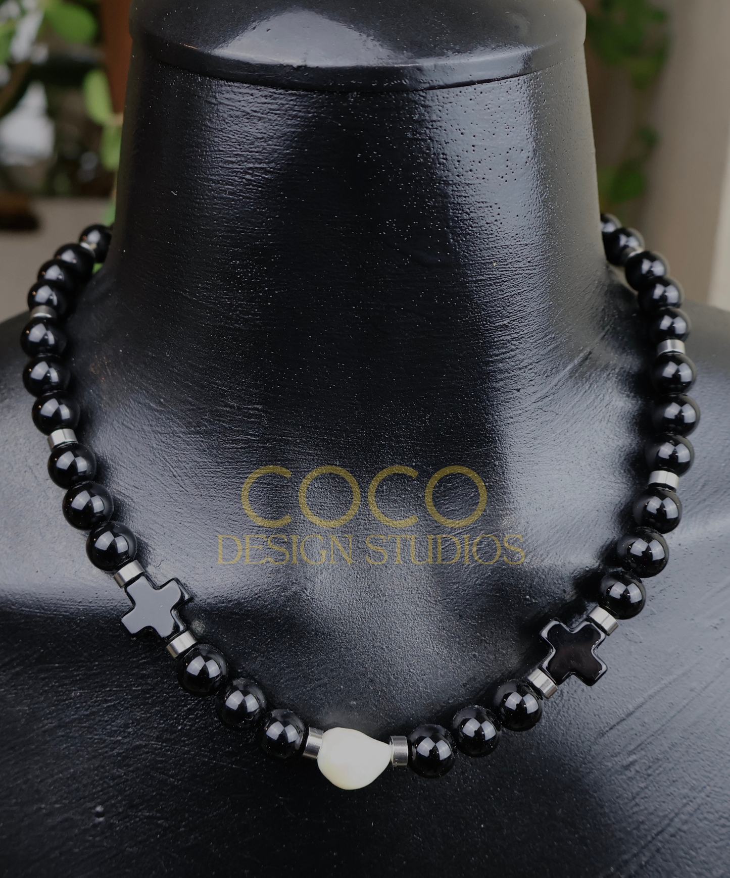 Onyx and Pearl Necklace